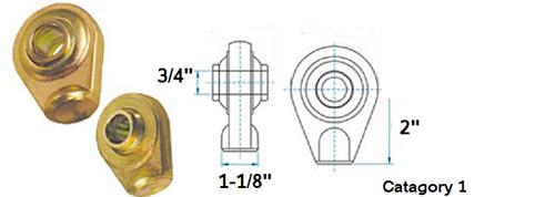 DURAFORCE Lift Arm Weld on End RH or LH Category 1 w/ 7/8" Hole & 2-3/8" Base 22622