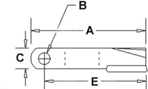 DURAFORCE 2 of Universal Rotary Cutter Blade 18" Long x 3" Wide x 0.5" x 1.5" Hole CCW