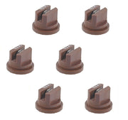 DURAFORCE Pack of 6 - TeeJet Even Flat Spray Tip Brown 95° Polymer w/ SS Insert Visiflo