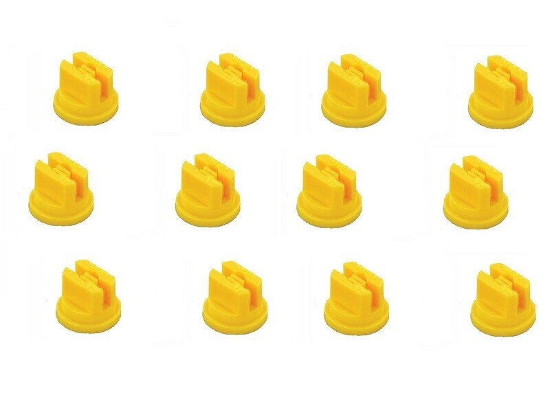 DURAFORCE Pack of 12 - TeeJet Flat Spray Tips Yellow 80° Polymer 0.20 GPM @ 40 PSI
