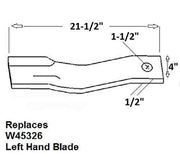 DURAFORCE Replaces JD Rotary Cutter Blade 21.5" x 4" x 0.5" w/ 1.5" Hole CW USA MADE 45326