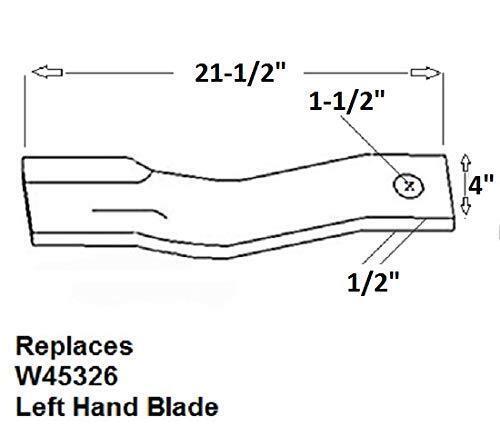 DURAFORCE Replaces JD Rotary Cutter Blade 21.5" x 4" x 0.5" w/ 1.5" Hole CW USA MADE 45326