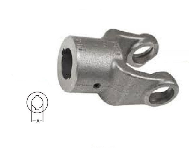 DURAFORCE Weasler 2" Round Bore 1/2" Keyway & Set Screw Implement Yoke 44N Series 800-4428