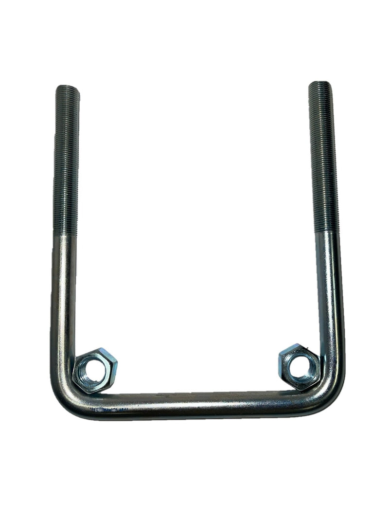 DURAFORCE Zinc Plated Square U-Bolt 3/8" Thick x 7" ID x 7" Long w/ Zinc Plated Nuts