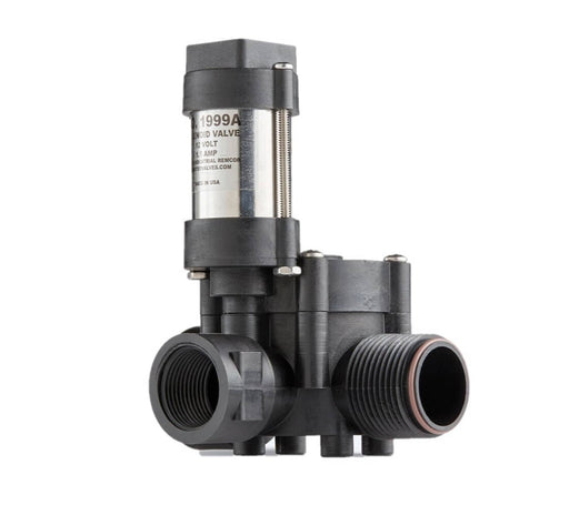 DURAFORCE Electric Shutoff Solenoid Valve 1" Inlet x 1" Bypass Outlet x 3/4" Boom Outlet