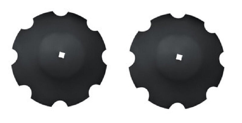 DURAFORCE 2 of 18" Flat Centered Notched Disc Harrow Blade 1-1/8" Square Flat Center 7