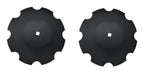 DURAFORCE 2 of 18" Flat Centered Notched Disc Harrow Blade 1-1/8" Square Flat Center 7