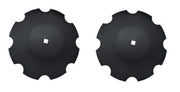 DURAFORCE 2 of 18" Flat Centered Notched Disc Harrow Blade 1-1/8" Square Flat Center 7