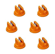 DURAFORCE Pack of 6 - TeeJet Even Flat Spray Tips Orange 80° Polymer w/ SS Insert 0.10 GPM