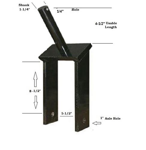 DURAFORCE Tail Wheel Assembly Fits 1-1/4" Shank w/ 4.5 Usable Shaft D16-TW695