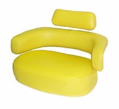 DURAFORCE Yellow 3-Piece Deluxe Steel Cushion & Back Tractor Seat (NO Bracket) 550000YE