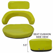 DURAFORCE Yellow 3-Piece Deluxe Steel Cushion & Back Tractor Seat (NO Bracket) 550000YE