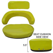 DURAFORCE Yellow 3-Piece Deluxe Steel Cushion & Back Tractor Seat (NO Bracket) 550000YE