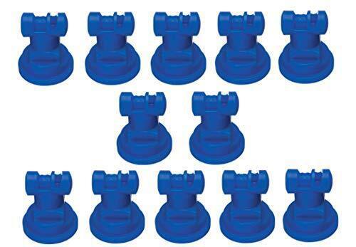 DURAFORCE Pack of 12 - TeeJet Wide Angle Flat Spray Tips Blue 110° Polymer Visiflo