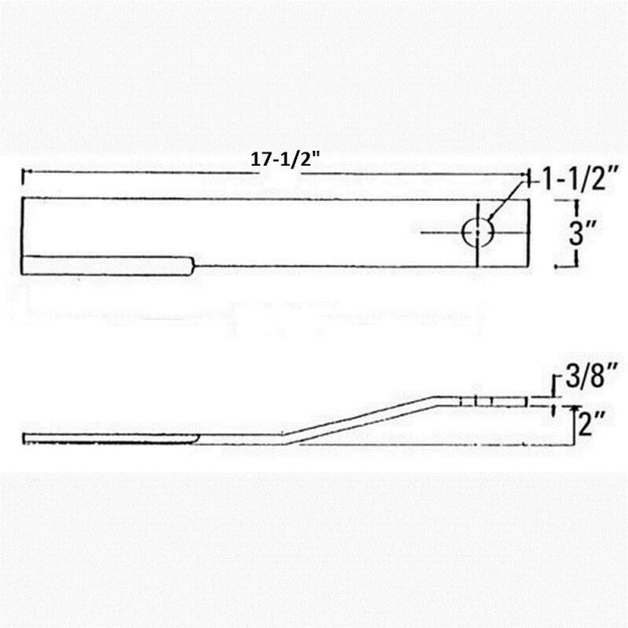 DURAFORCE 2 Replacement Woods Rotary Cutter Blades 17.5" x 3" x 0.375" w/ 1.5" Hole CCW