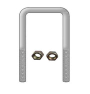 DURAFORCE Square U-Bolt 3/4" Thick x 3-1/8" ID x 16" Long w/ Zinc Plated Nuts S181