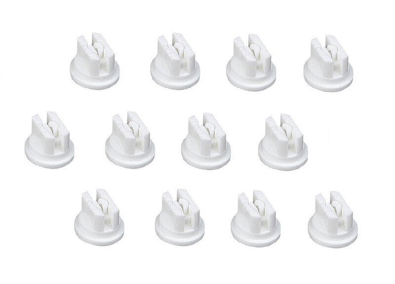 DURAFORCE Pack of 12 - TeeJet Flat Spray Tips White 110° Polymer Visiflo TP11008VP