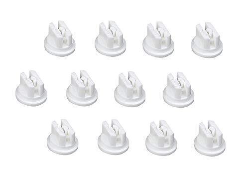 DURAFORCE Pack of 12 - TeeJet Flat Spray Tips White 110° Polymer Visiflo TP11008VP
