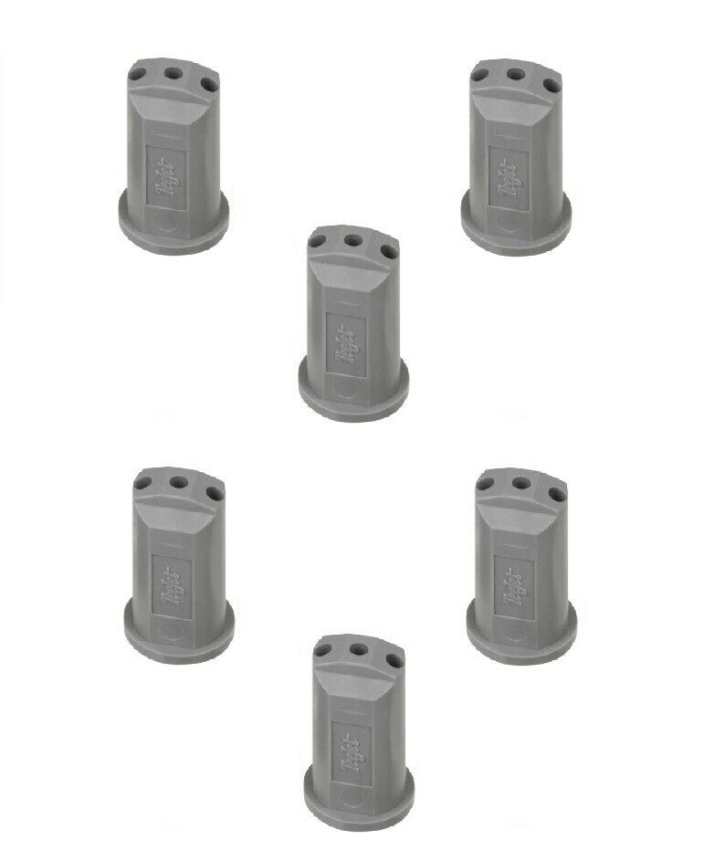 DURAFORCE Pack of 6 - TeeJet Stream-Jet SJ-3 3-Stream Outlet Spray Tip 0.60 GPM @ 40 PSI