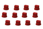 DURAFORCE Pack of 12 - TeeJet Flat Spray Tips Red 80° Polymer 0.4 GPM @ 40 PSI TP8004VP