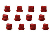 DURAFORCE Pack of 12 - TeeJet Flat Spray Tips Red 80° Polymer 0.4 GPM @ 40 PSI TP8004VP