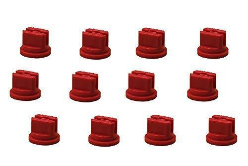DURAFORCE Pack of 12 - TeeJet Flat Spray Tips Red 80° Polymer 0.4 GPM @ 40 PSI TP8004VP