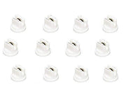DURAFORCE Pack of 12 - TeeJet Flat Spray Tips 80° Polymer w/ SS Insert 0.8 GPM @ 40 PSI