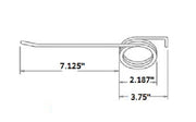 DURAFORCE 10 of Rake Teeth 7.125" Tine x 2.1875" Coil x 3.75" Hook w/ 0.244" Wire T17350
