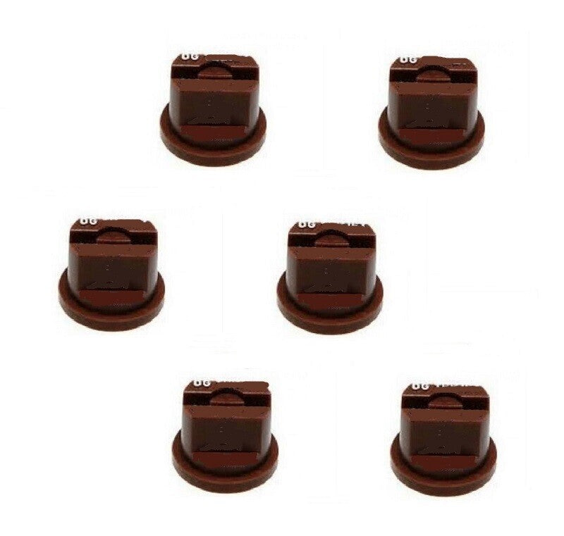 DURAFORCE Pack of 6 - TeeJet Drift Guard Flat Spray Tips Brown 110° Polymer Visiflo