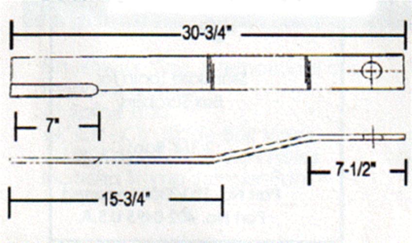 DURAFORCE 2 of Rotary Cutter Blade 30.75" x 3.5" x 0.5" w/ 1.5" CCW USA MADE 464BH