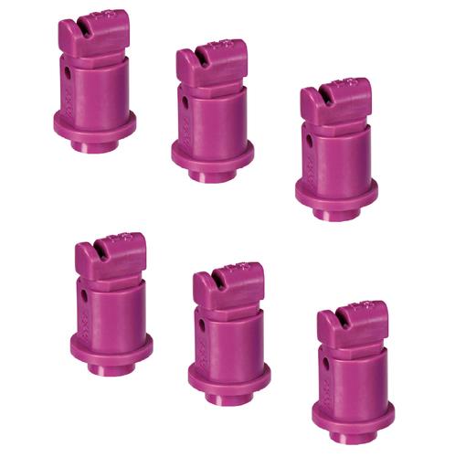 DURAFORCE Pack of 6 - TeeJet Induction Flat Spray Tips Purple 110° Polymer Visiflo