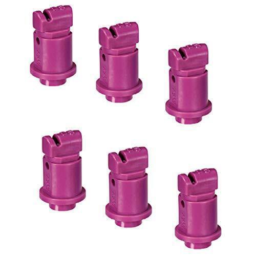 DURAFORCE Pack of 6 - TeeJet Induction Flat Spray Tips Purple 110° Polymer Visiflo