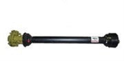DURAFORCE 61.5" Complete PTO Driveline 1-3/8" 6 Spl QD x 1-3/4" 20 Spl Clamp Slip Clutch