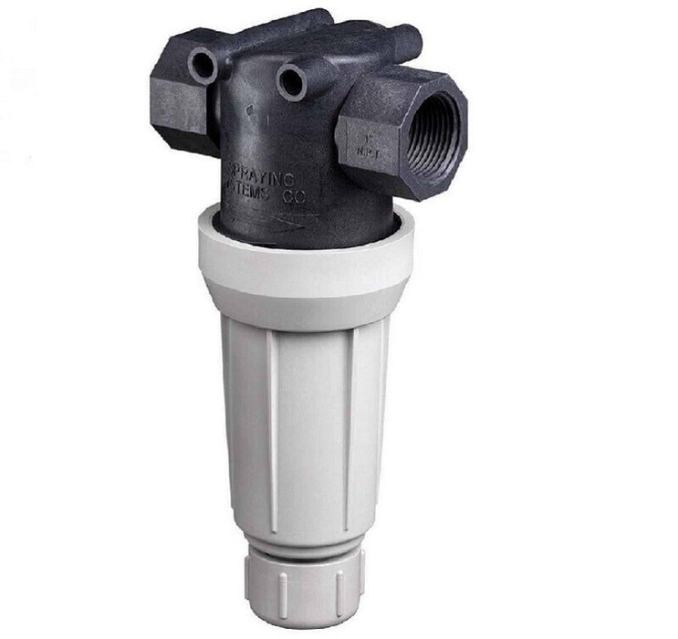 DURAFORCE TeeJet 1" Flush-Out Line Strainer Poly Head & Bowl w/ 50 Mesh Screen