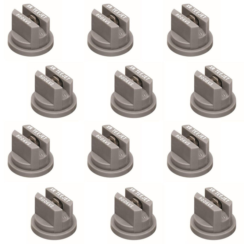 DURAFORCE Pack of 12 - TeeJet Flat Spray Tips 80° Polymer w/ SS Insert 0.6 GPM @ 40 PSI