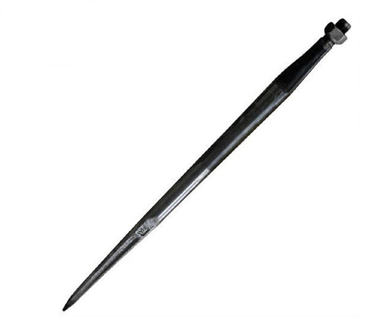 DURAFORCE 43" Black Tapered Bale Spears w/ Nut 3,500 LB Cap 28 MM Dia. Italian Made 83120
