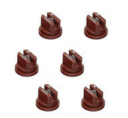 DURAFORCE Pack of 6 - TeeJet Extended Range Flat Spray Tips Brown 80° Polymer w/ SS Insert
