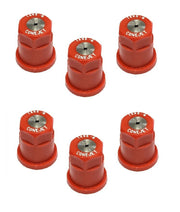 DURAFORCE Pack of 6 - TeeJet ConeJet Hollow Cone Spray Tip 0.10 GPM @ 40 PSI Visiflo Red