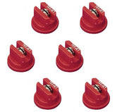 DURAFORCE Pack of 6 - TeeJet DG Even Flat Spray Tip Red 95° Polymer w/ SS Insert Visiflo
