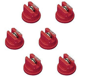 DURAFORCE Pack of 6 - TeeJet DG Even Flat Spray Tip Red 95° Polymer w/ SS Insert Visiflo