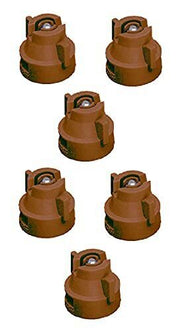 DURAFORCE Pack of 6 - TeeJet Extended Range Spray Tip w/ Cap 80° Rated 0.5 GPM @ 40 PSI