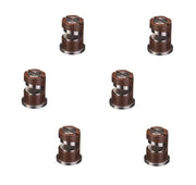 DURAFORCE Pack of 6 - TeeJet FloodJet Brown SS Wide Angle Flat Spray Tips 0.5 GPM @ 40 PSI