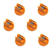 DURAFORCE Pack of 6 - TeeJet Even Flat Spray Tip Orange 95° Polymer w/ SS Insert Visiflo