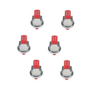DURAFORCE Pack of 6 - TeeJet DG TwinJet Drift Guard Twin Flat Red Spray Tips SS @ 110°
