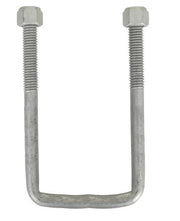 DURAFORCE Square U-Bolt 7/16" Thick x 2-1/4" ID x 5-1/2" Long w/ Zinc Plated Nuts S126
