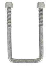 DURAFORCE Square U-Bolt 7/16" Thick x 2-1/4" ID x 5-1/2" Long w/ Zinc Plated Nuts S126