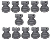 DURAFORCE Pack of 12 - TeeJet Wide Angle Flat Spray Tips Gray 110° Polymer Visiflo