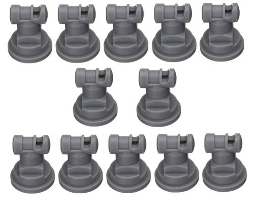 DURAFORCE Pack of 12 - TeeJet Wide Angle Flat Spray Tips Gray 110° Polymer Visiflo