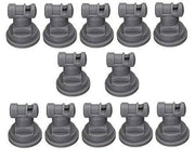 DURAFORCE Pack of 12 - TeeJet Wide Angle Flat Spray Tips Gray 110° Polymer Visiflo