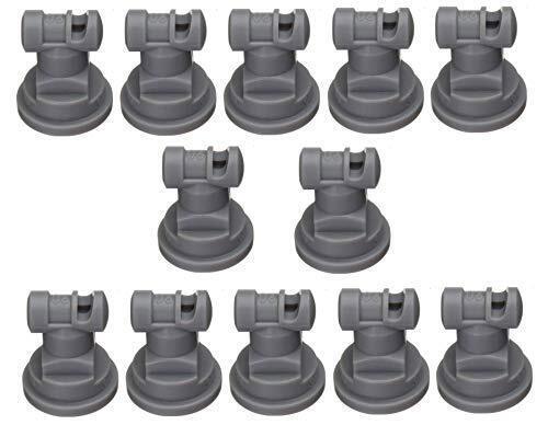 DURAFORCE Pack of 12 - TeeJet Wide Angle Flat Spray Tips Gray 110° Polymer Visiflo